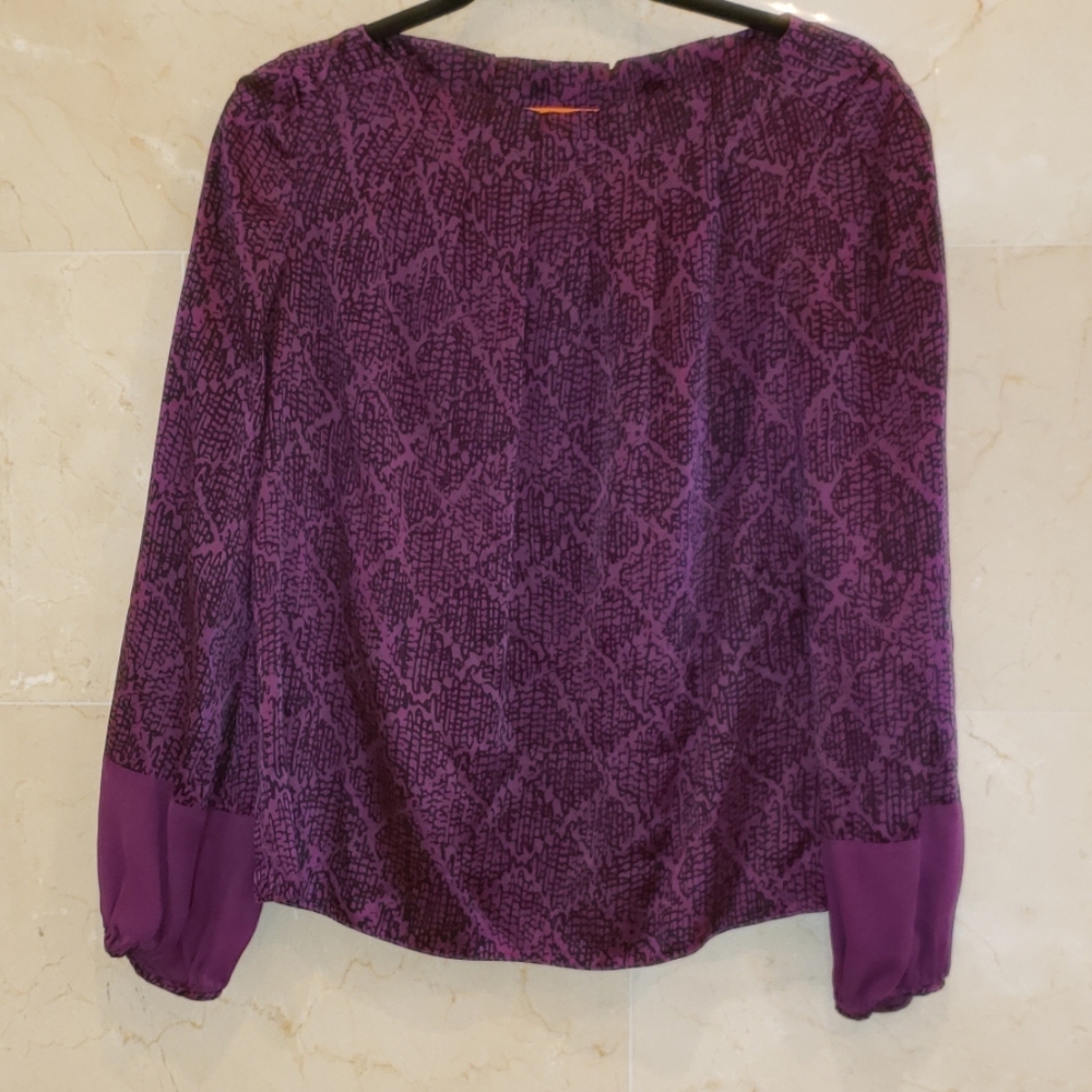 WOMEN'S CYNTHIA STEFFE PURPLE SILK BLOUSE